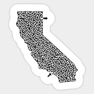 State of California Maze Sticker